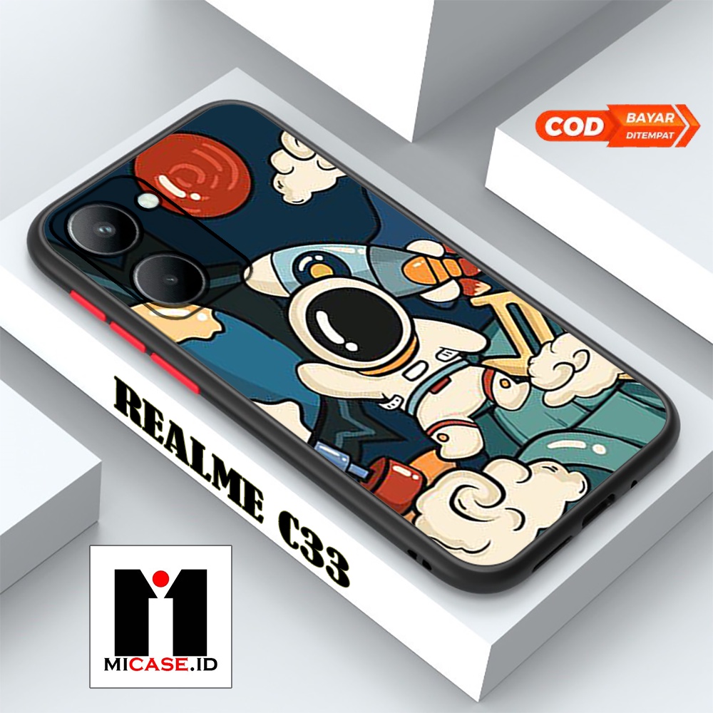Case REALME C33 - Casing REALME C33 Fashion Case Terbaru 2022 MI.CASE [ ASTRONOT ] Soft Case Glass R
