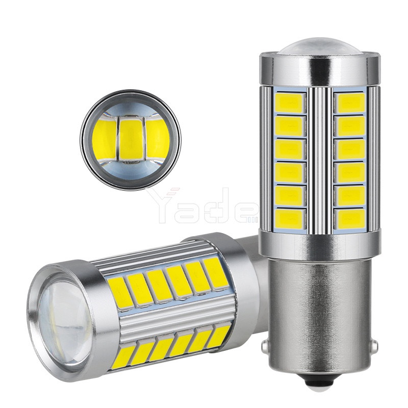 Lampu LED Sein Reting Sen Rem T20 1156 1157 LED mata 33 SMD Super Bright Putih Mobil