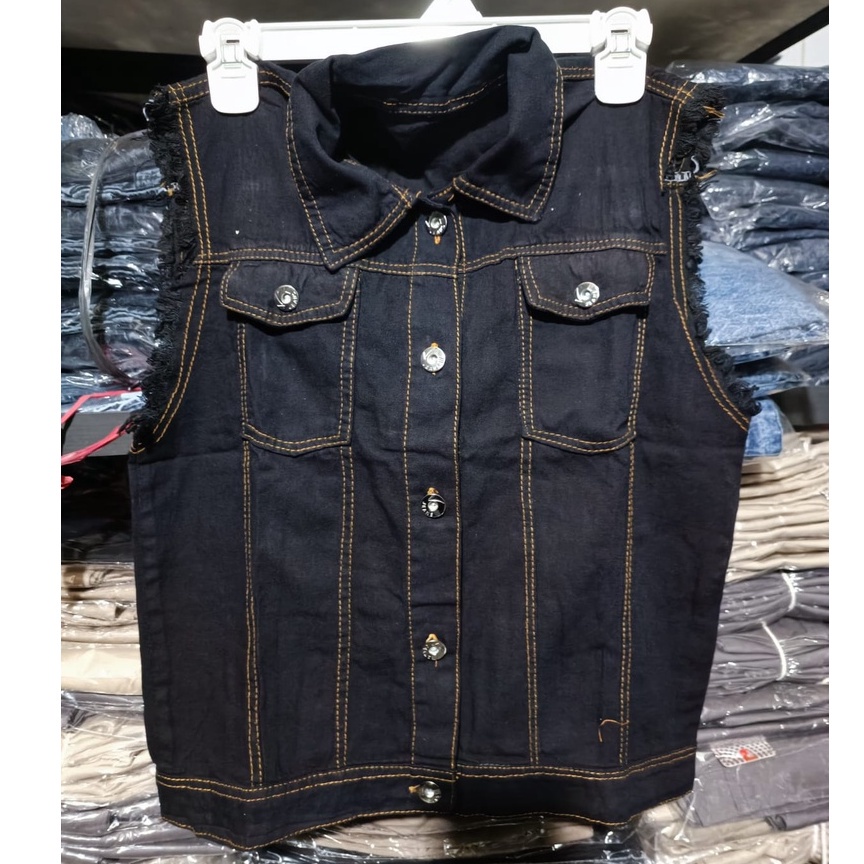 Rompi Jeans Jaket Vintage Wanita Vian Vest Outfit Terbaru Wanita | Outfit Remaja Terbaru Kekinian