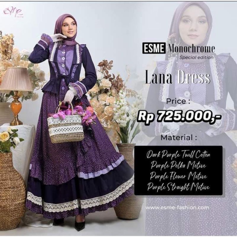 Lana dress by Esme ready stok
