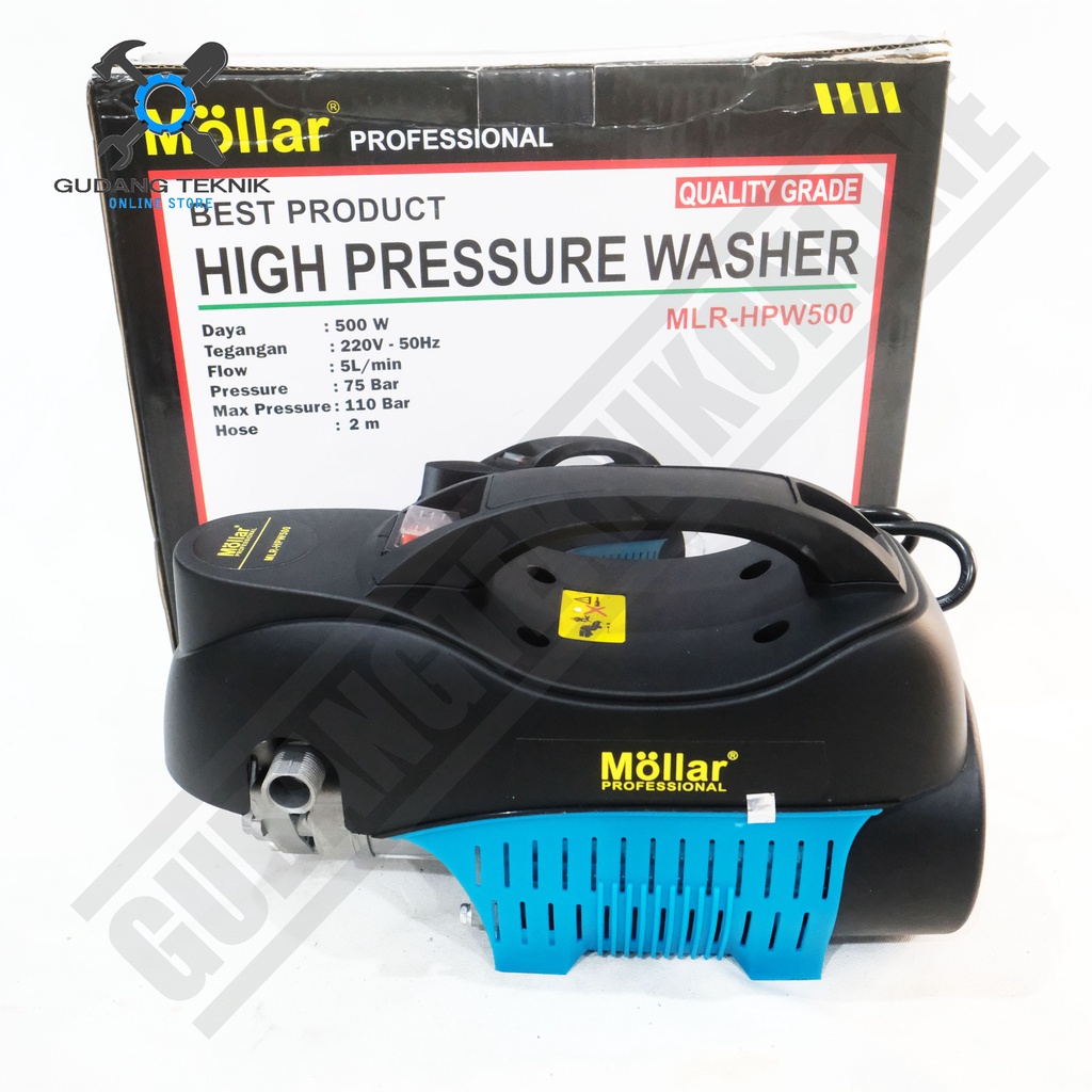 Mesin Jet Cleaner HPW500 MOLLAR / Mesin Steam Cuci Motor AC Mobil HPW 500 - High Pressure Washer HPW-500 MOLLAR