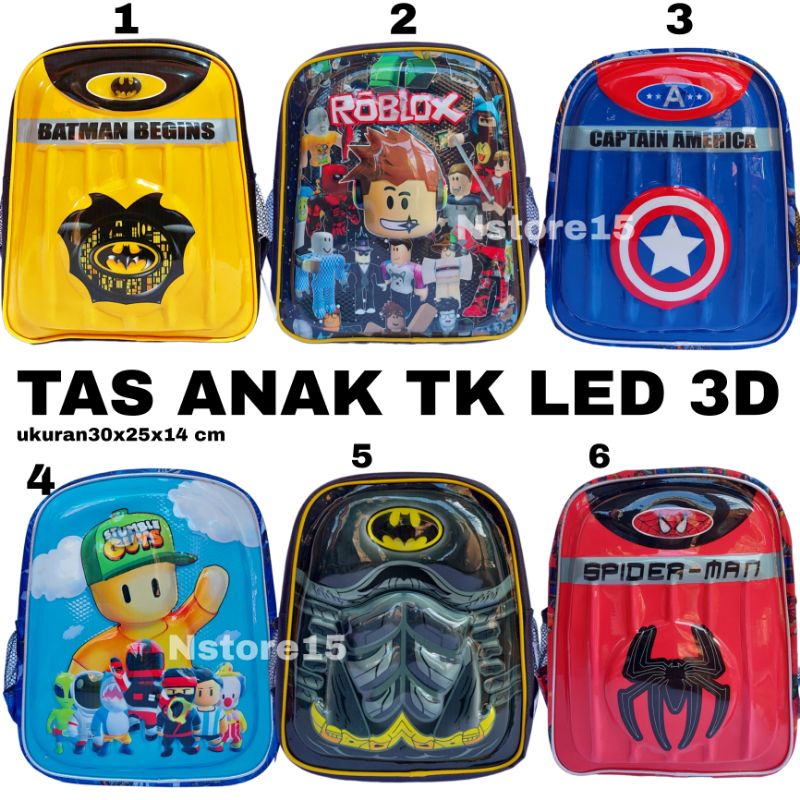 [BISA COD]NSTORE15 -Tas ransel timbul 3d karakter anak laki laki lucu model terbaru