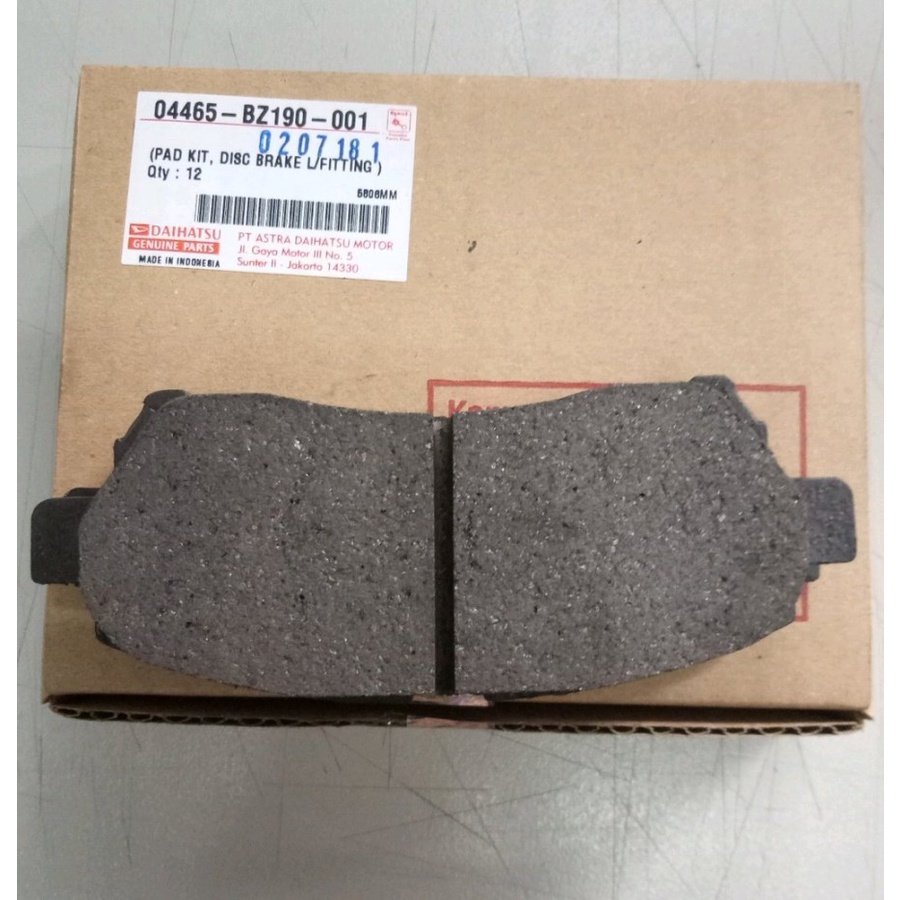 Brakepad / kampas rem depan xenia avanza terios rush 04465-BZ190-001