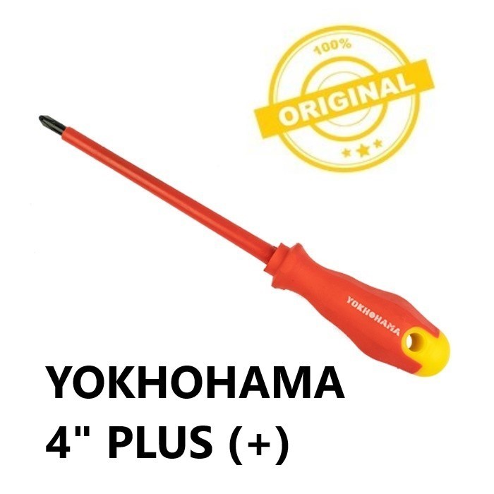 YOKHOHAMA OBENG LISTRIK 4" 4 INCH PLUS (+) 1000V SCREWDRIVER