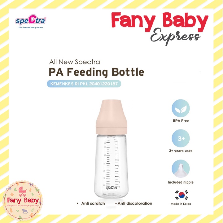 SPECTRA BABY BOTTLE PA 260ML WIDE NECK (TANPA NIPPLE)