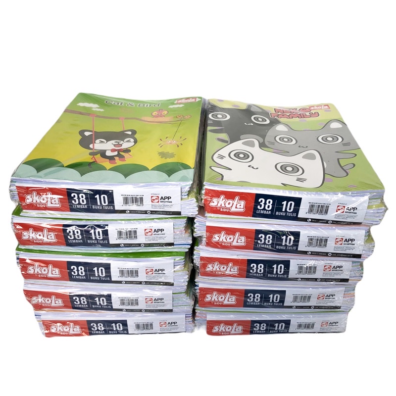 (1 Pack / 10 Pcs) Buku Tulis SKOLA 38 Lembar