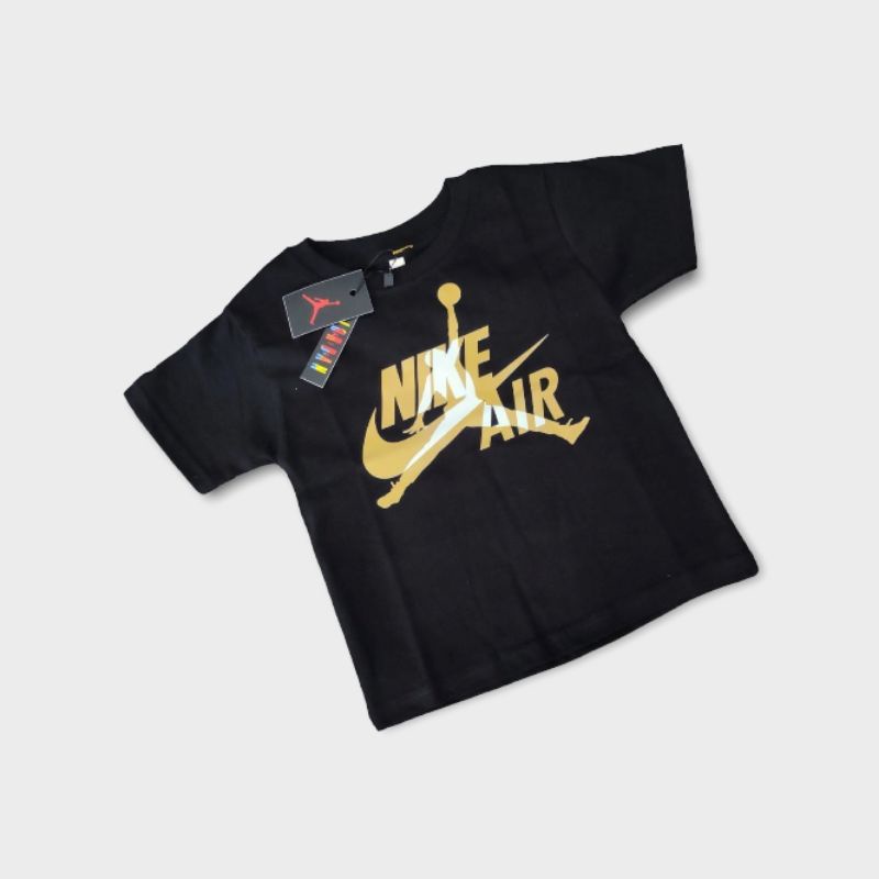 baju anak anak kaos anak nike air jordan jump mand gold katun combed 24s super soft handfield.