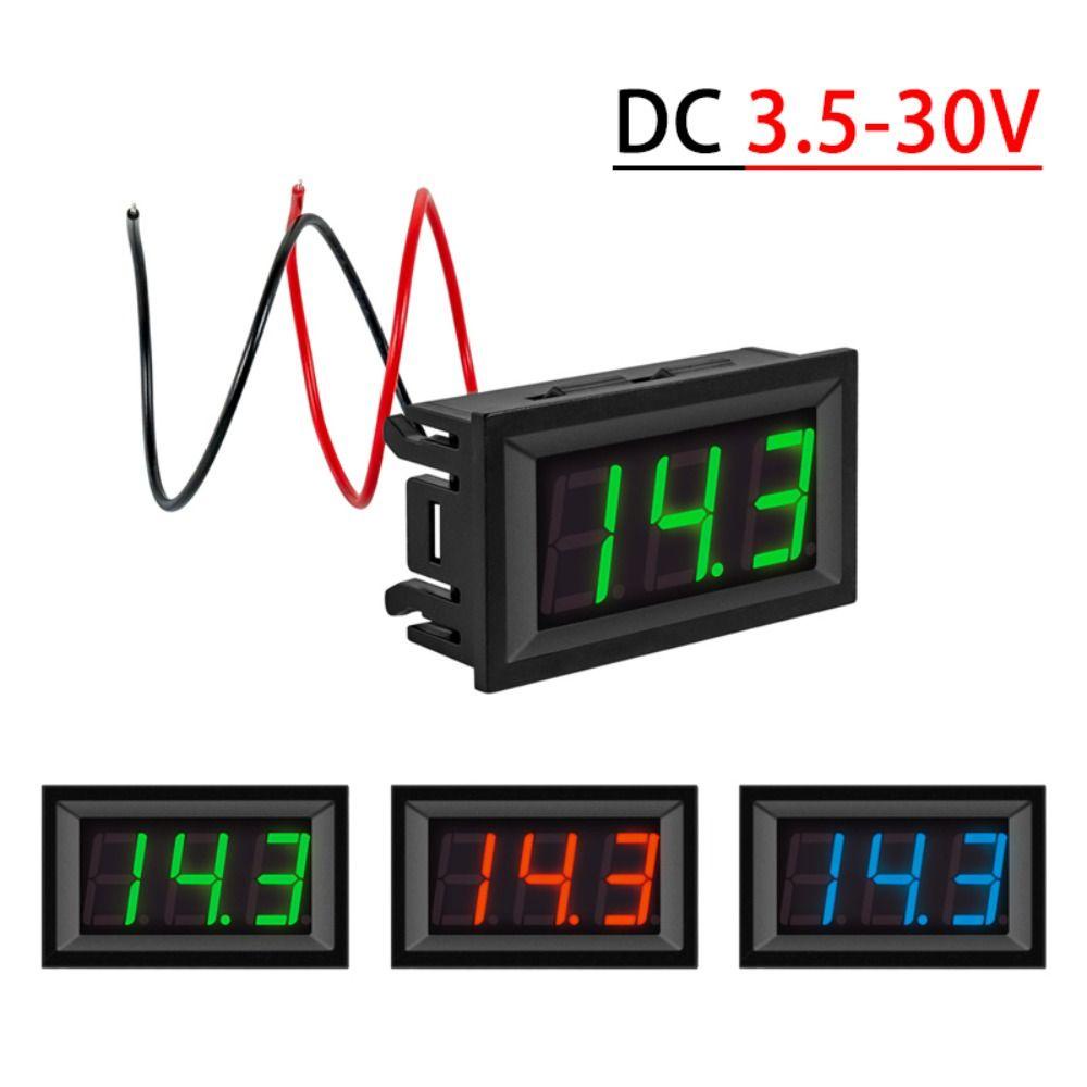 Lanfy Otomotif Voltmeter Digital Display LED Display Mobil Motor Motor Monitor Pengukur Tegangan Voltage Tester Digital Voltmeter Pengukur Tegangan