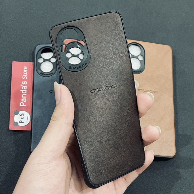 Leather Case Oppo Reno 7z 5G / Reno 8z 5G Softcase Kulit Elegan Casing Slim Fit