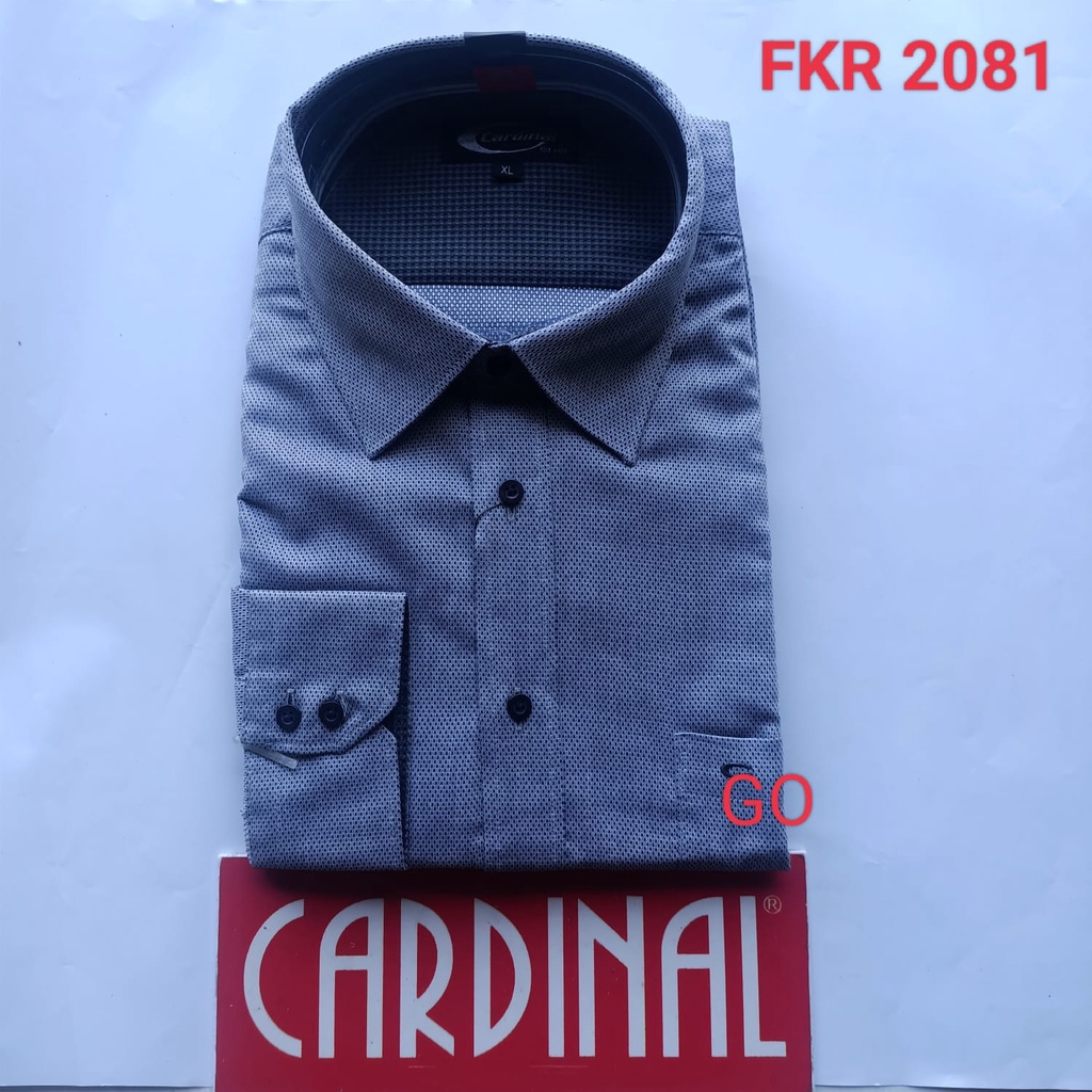 gof XL-2XL R CARDINAL KEMEJA FORMAL PANJANG Regular Pakaian Kemeja Kerja Pria Kantor Acara Resmi Pakaian Wisuda Kotak-Kotak Garis Original B3