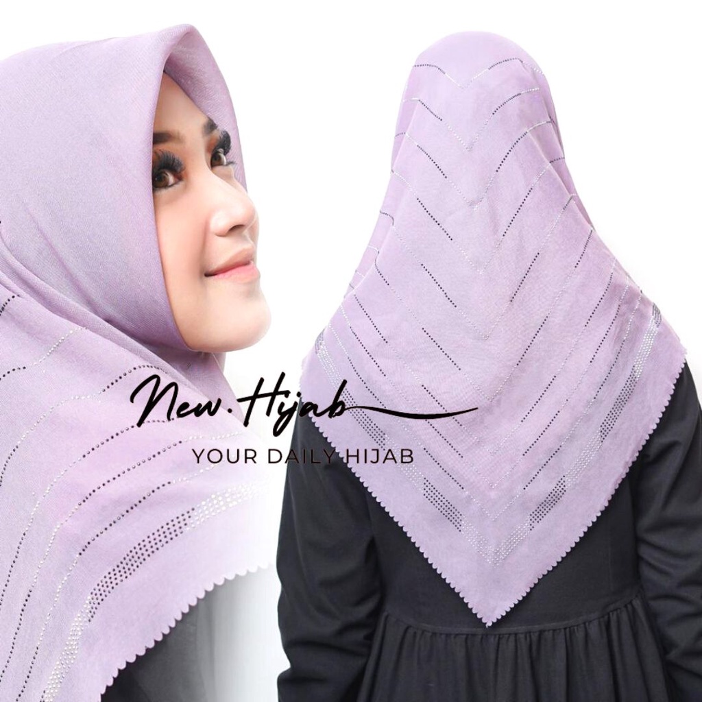 JILBAB SEGI EMPAT MOTE SWAROVSKI / SEGIEMPAT PAYET SWAROVSKI / KERUDUNG SWAROVSKI MOTE