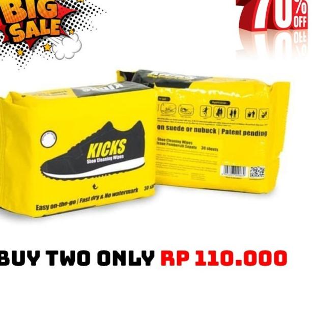 Tissue pembersih sepatu Kicks Wipes 30 Sheets Cleaning Kit For Sneaker