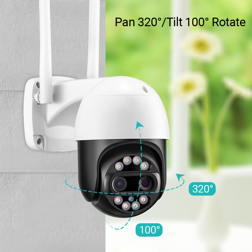 Hamrol New 4K 8MP Dual Lens 8X Hybrid Zoom PTZ Wifi IP Camera Outdoor AI Human Detection Audio CCTV Security Camera