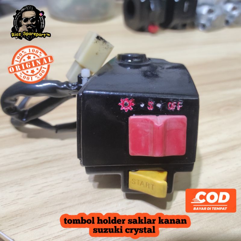 holder tombol saklar kanan suzuki crystal kristal ORIGINAL