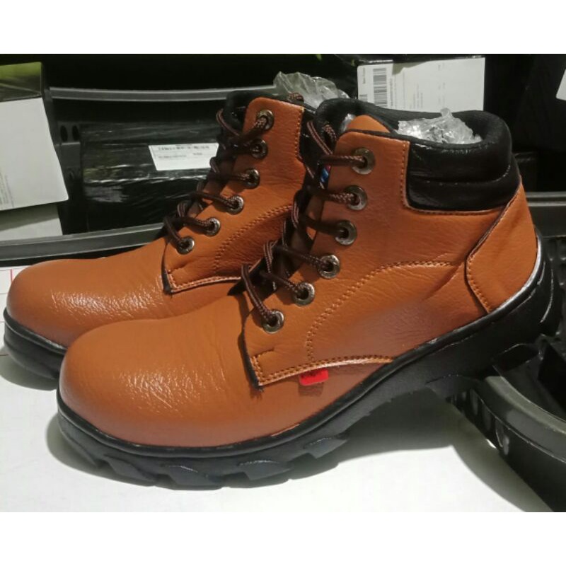 Sepatu Safety Boot Original Septi Pria Ujung Besi Sefty Shoes Septy Proyek Cowok Lapangan Terbaru