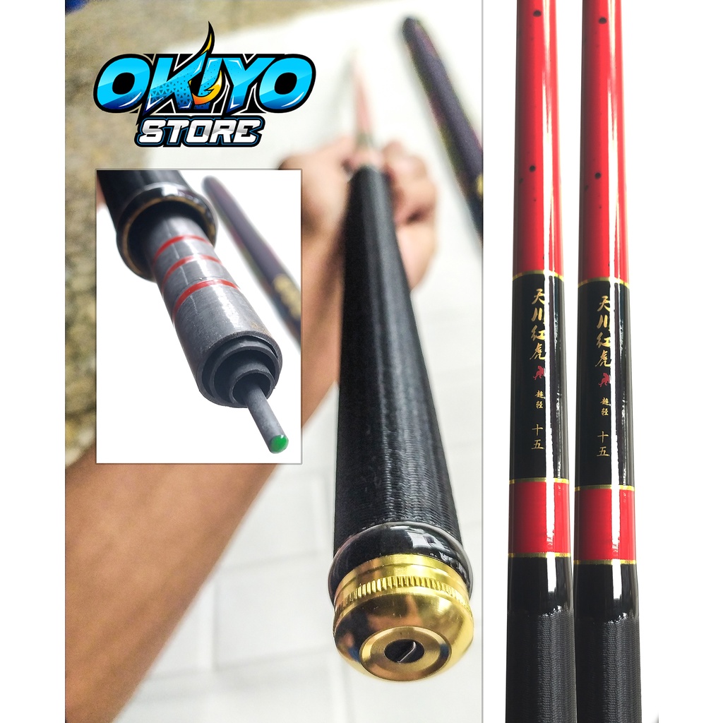 Joran Tegek Import ukuran 450 Meter Bahan Carbon Kering Lentur ujung