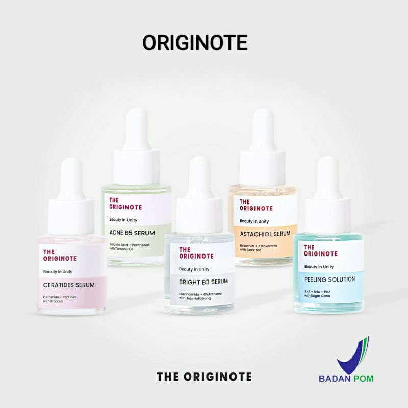 THE ORIGINOTE Face Serum 20ml Bright B3 | Acne B5 | Ceratides | Peeling Solution | Astachiol | Retinol B3