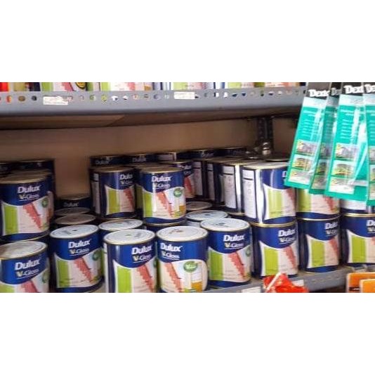 Dulux V-gloss cat besi dan kayu White Doff