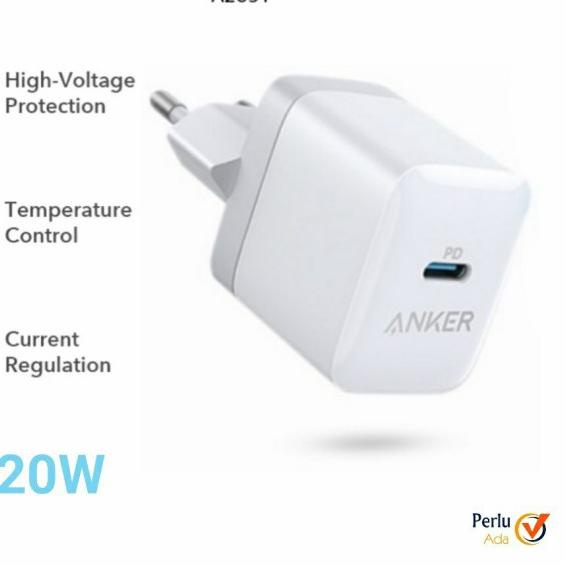 Anker PD Fast Charger 20W PowerPort III Nano PIQ 3.0 iPhone 12 iPad - 20W - A2631