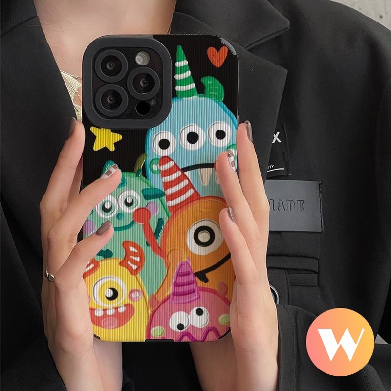 Soft Case TPU Motif Kartun Monster Unicorn Untuk iPhone 11 Pro Max 7Plus 8Plus X XR XS Max 13 12 14 Pro Max