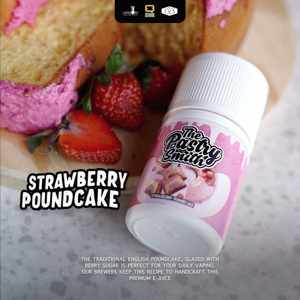 The Pastry Smith Strawberry Poundcake 60ML by Vapeboss x Steam Queen x JVS