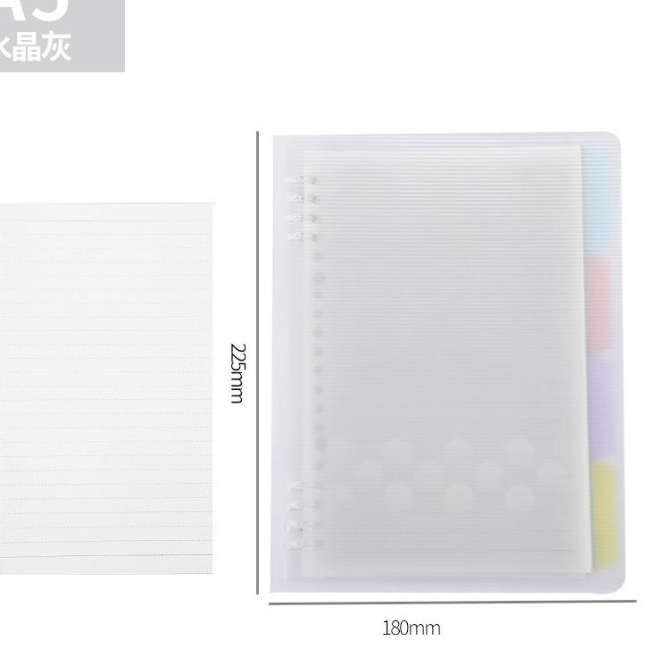 

Kualitas Tinggi Binder A5/B5 Spiral Berwarna Transparan Plastik Tebal Include Kertas dan Pembatas