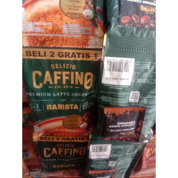 Caffino Brown Sugar / Caffino ada coklat tabur / Caffino Bold Cappucino 15 Bungkus