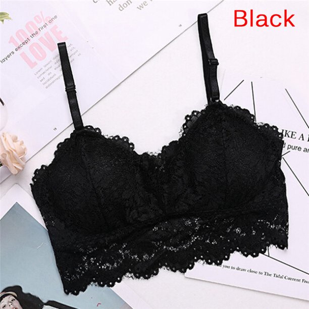 ( GS ) BRA WANITA BRALETTE WOMAN LACE FLORAL CROP TOP PUSH UP BRA UNDERWARE