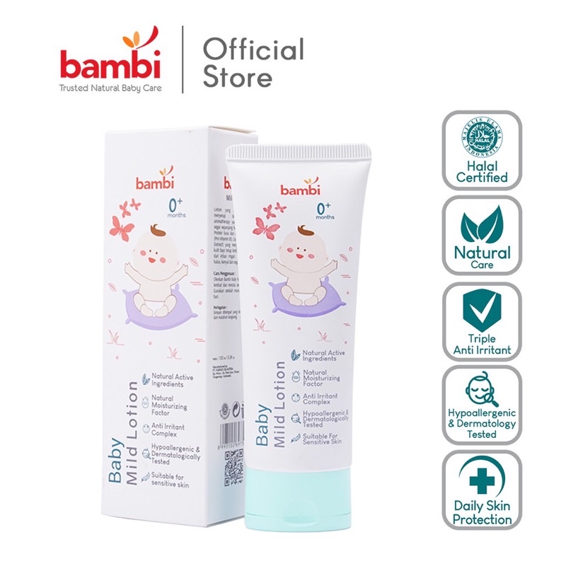 Bambi baby mild lotion 100ml - lotion bayi