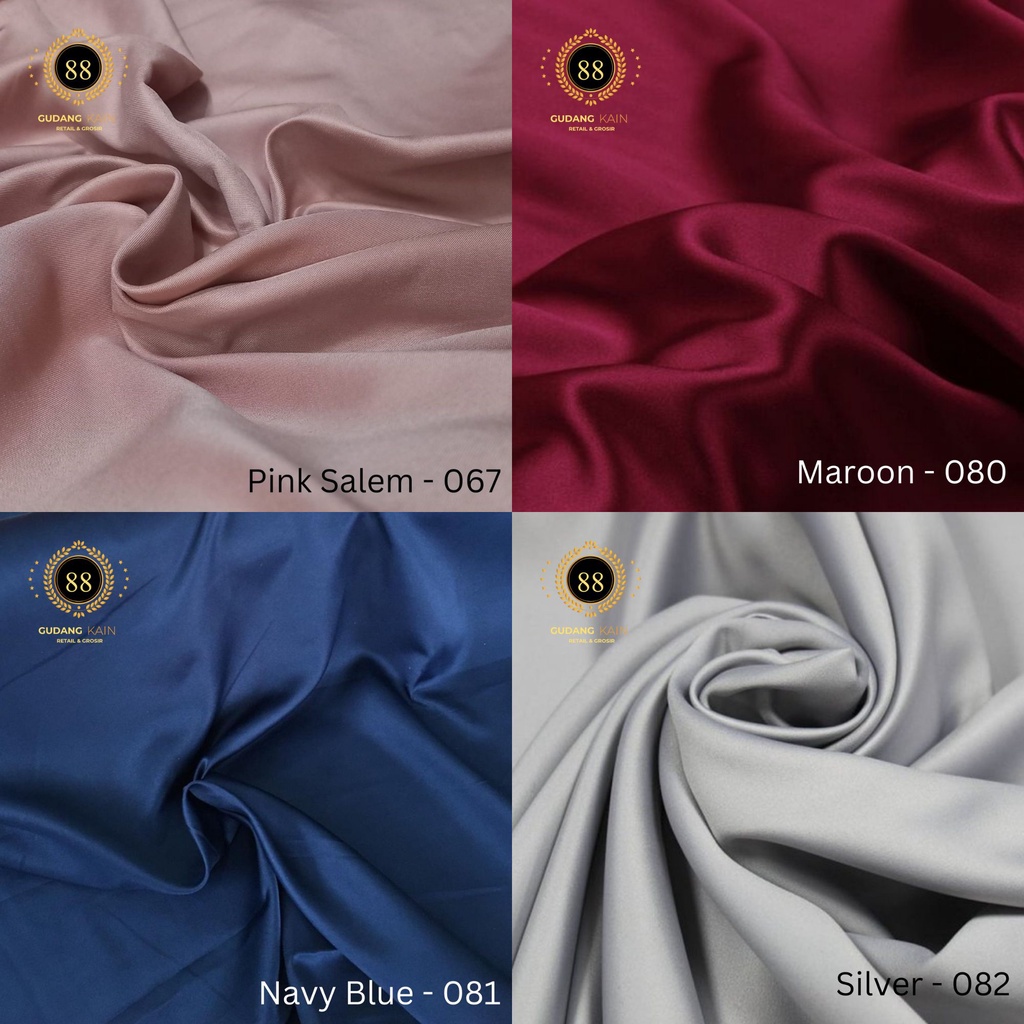 Kain Satin Velvet Premium Polos Bridesmaid [Harga 1 Roll - Isi 60 Yard]