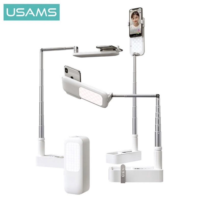 USAMS ZB265 Stand Phone Holder Multifungsi Folding Live Show Ringlight