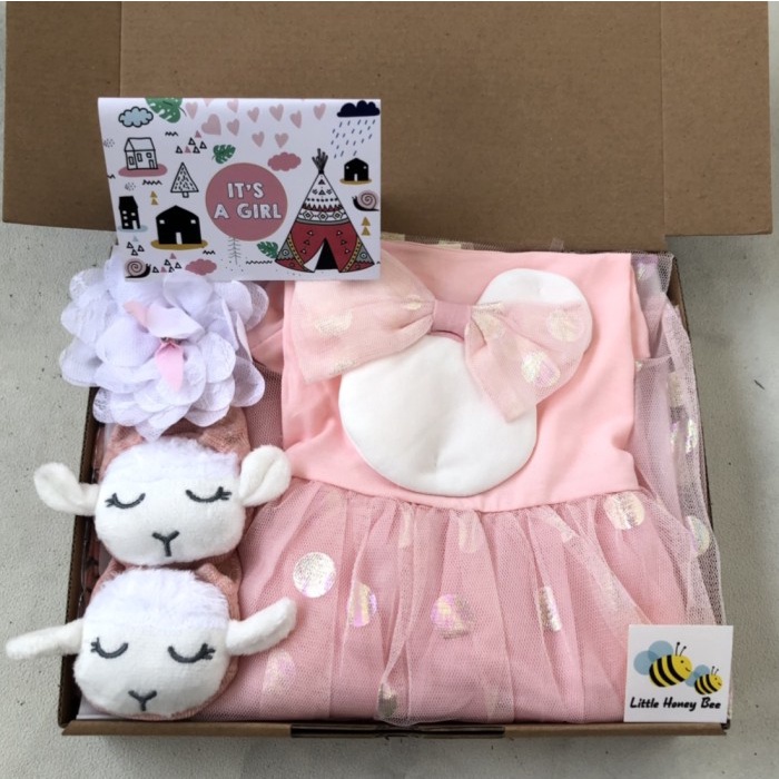 

(COD) Hampers bayi cewek /hampers newborn /kado bayi /baby gift - Pink B, 0-12bln