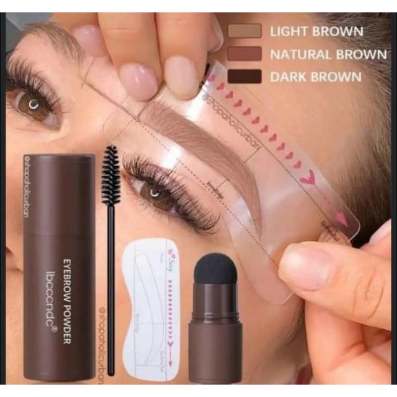 Eyebrow Powder Cetakan Alis Instan Eyebrow free Kuas dan cetakan