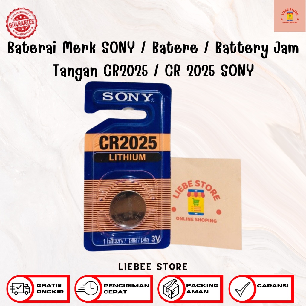 Baterai Merk SONY / Batere / Battery Jam Tangan CR2025 / CR 2025 SONY