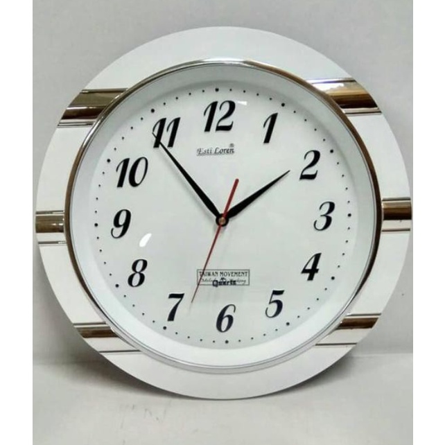 jam dinding melodi esti loren bunyi musik tiap jam diameter 37 cm - gold