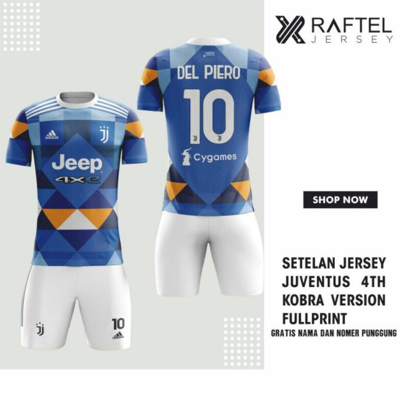 Setelan Jersey Juventus 4TH kobra Version Fullprinting ( GRATIS  Sablon nama dan Nomer Punggung )