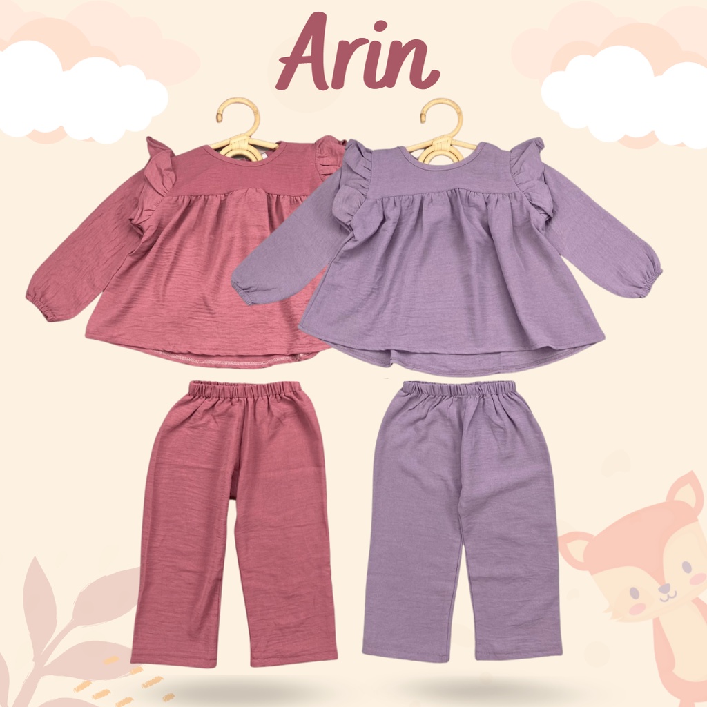 1-4TH SETELAN ANAK ARIN ONE SET ANAK PEREMPUAN CRINKLE VERSI 2