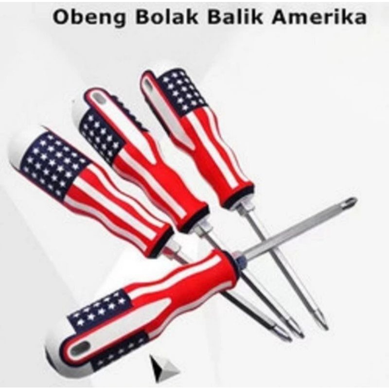 OBENG BOLAK BALIK - + GAGANG KARET AMERIKA