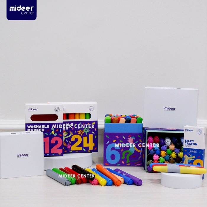 

Mideer Washable Marker 12 24 36 48 Coloring Pen Spidol Warna Anak