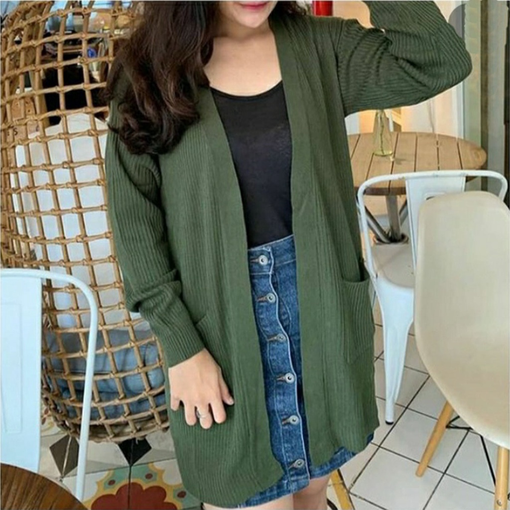 Cardigan wanita rajut ootd hijab banyak pilihan warna / sweater rajut wanita