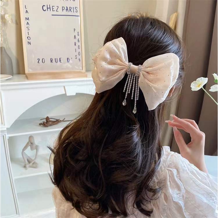 Caliloops Jepit Rambut Pita Besar Korea Dewasa Wanita Berlian Champa