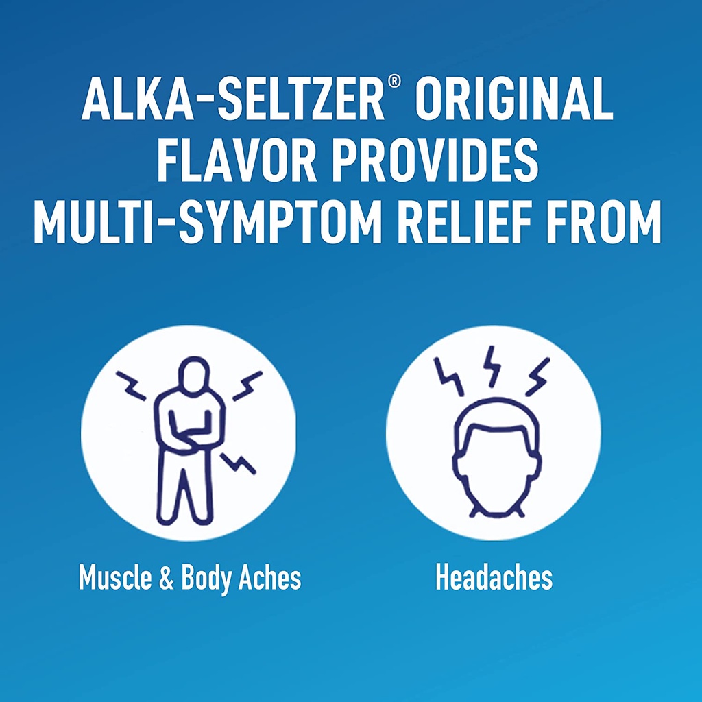 Alka Seltzer Original Sakit Kepala Perut Kembung Maag Mual Hangover