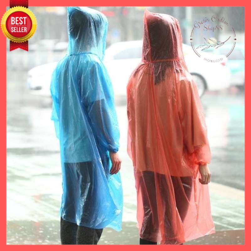 GOS - D101- Jas Hujan Plastik / Jas Hujan Disposable Plastik / Jas Hujan Sekali Pakai Rain Coat