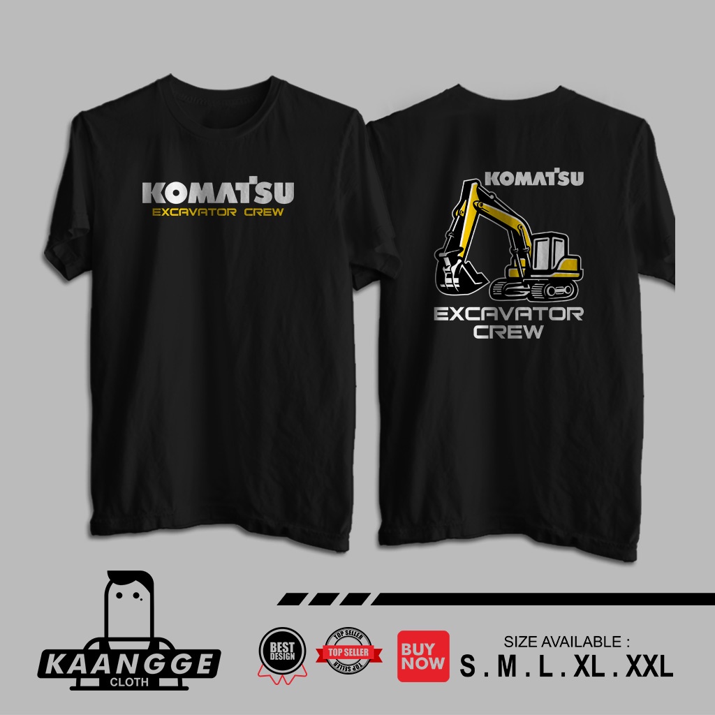 Kaos Komatsu Excavator Crew Baju Distro