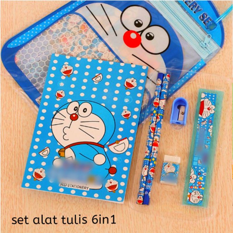 

STATIONARY SET FREE BAG / SET ALAT TULIS ANAK SEKOLAH MOTIF KARTUN.