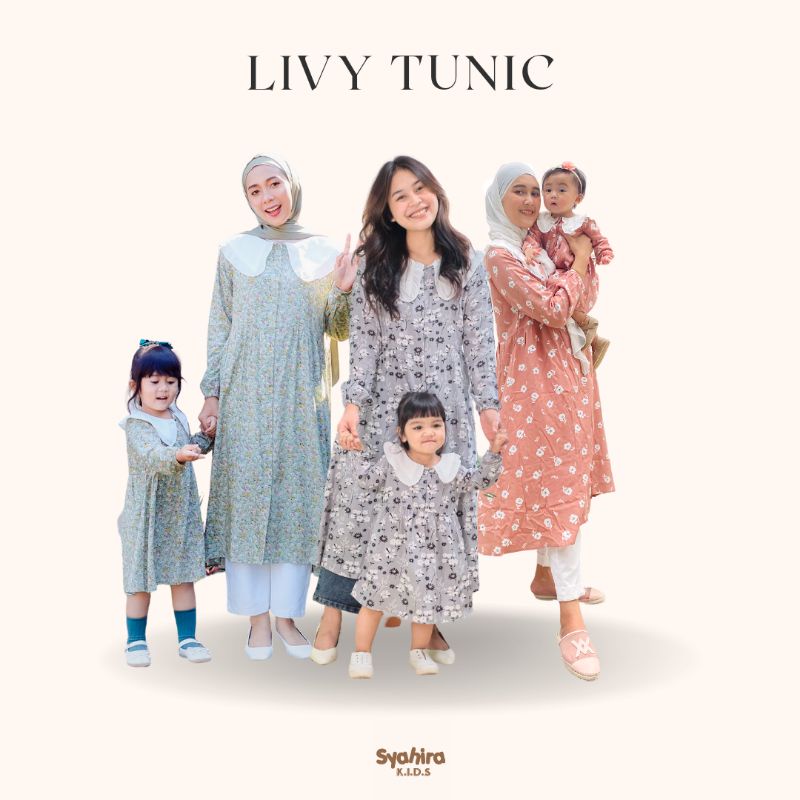 Syahirakids / LIVY TUNIK / TUNIK COUPLE / tunik anak / dress anak