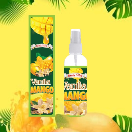 Kanzo - Parfum Body Mist Vanilla Mango 100ml Premium / Body Mist Vanilla Mango 100ml Best Seller / Parfum Mangga Vanilla 100ml