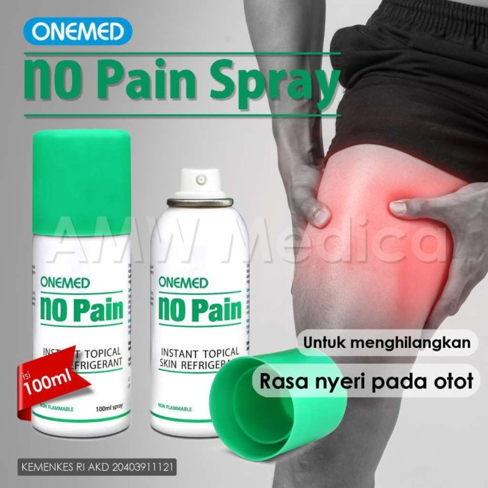ONEMED NO PAIN SPRAY 100ML BIUS SEMPROT NOPAIN SPRAI 100 ML