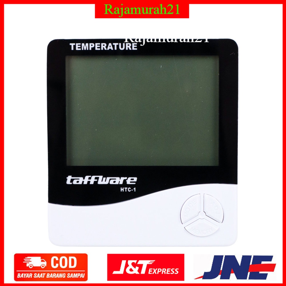 Taffware Digital Multifunction Temperature Humidity Meter + Clock Date Calender - White - OMHR0BWH