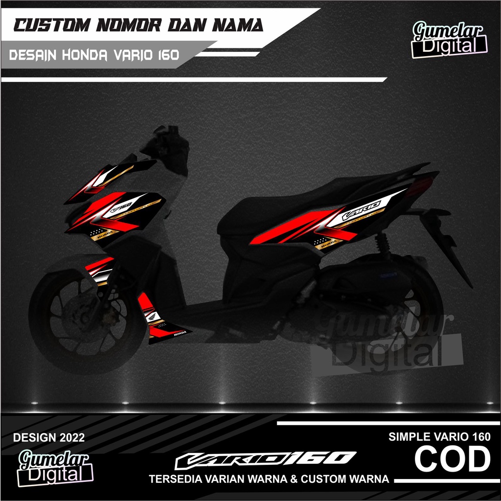 STRIPPING VARIO NEW 160 STICKER STRIPPING VARIO 160 MOTIF SIMPLE 008